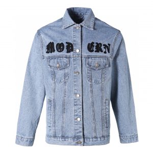 구찌(GUCCI) 워싱 블루 자수 데님 재킷 (커플룩)