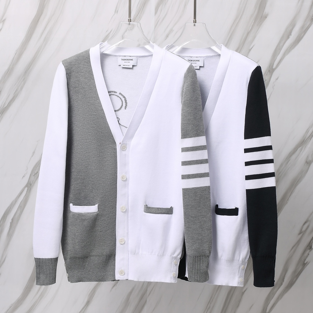 톰브라운(Thom Browne) 헥터 & 스틱맨 그래픽 펀메드 가디건 - 이미지 8