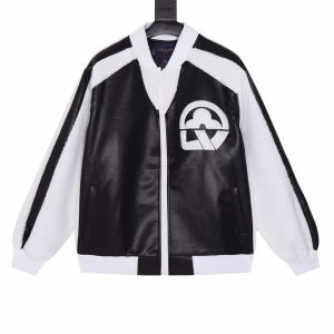 루이비통(Louis Vuitton) 자수 배색 베이스볼 자켓