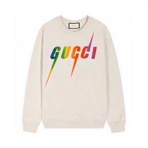 구찌(GUCCI) 그라데이션 번개 컬러 로고 크루넥 스웨트셔츠 (커플룩)