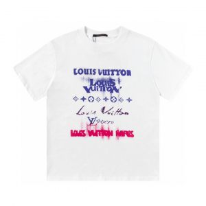 루이비통 (Louis Vuitton) 멀티 로고 자수 티셔츠