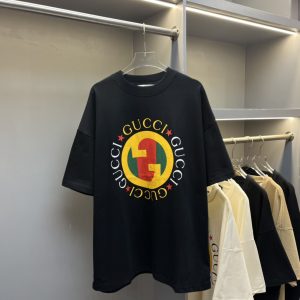 구찌(GUCCI) 프린트 더블사 반팔 티셔츠 (커플룩)