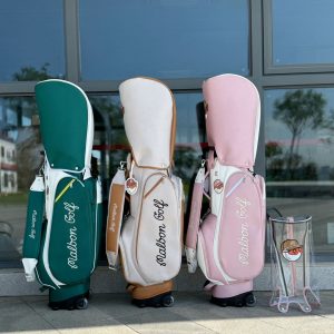 말본 골프(MALBON GOLF) 컬러 블록 트롤리 캐디백