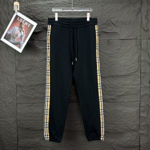 버버리(Burberry) 측면 체크 패치 커플 팬츠