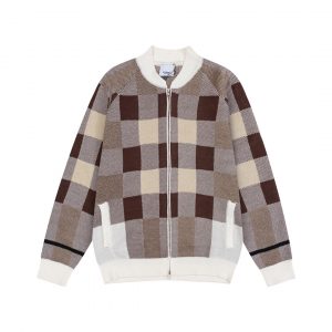 버버리(Burberry) 체크 배색 지퍼 가디건 자켓