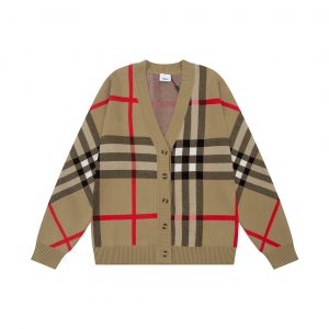 버버리(BURBERRY) 클래식 컬러 배색 체크 가디건 자켓