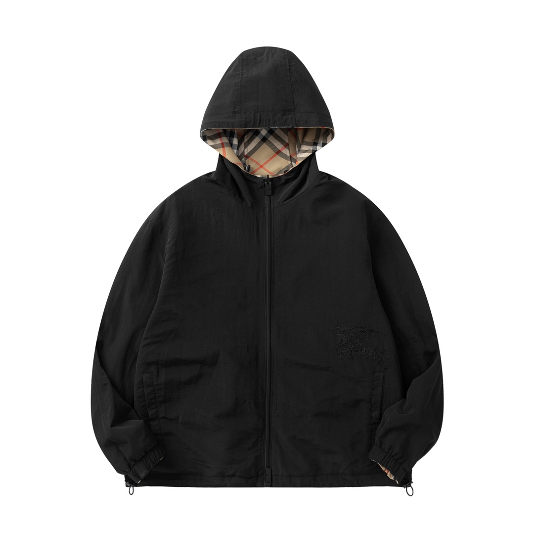 버버리(Burberry) 리버시블 체크 후드 재킷