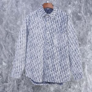 디올(Dior) 오블리크 카스리 코튼 데님 오버셔츠