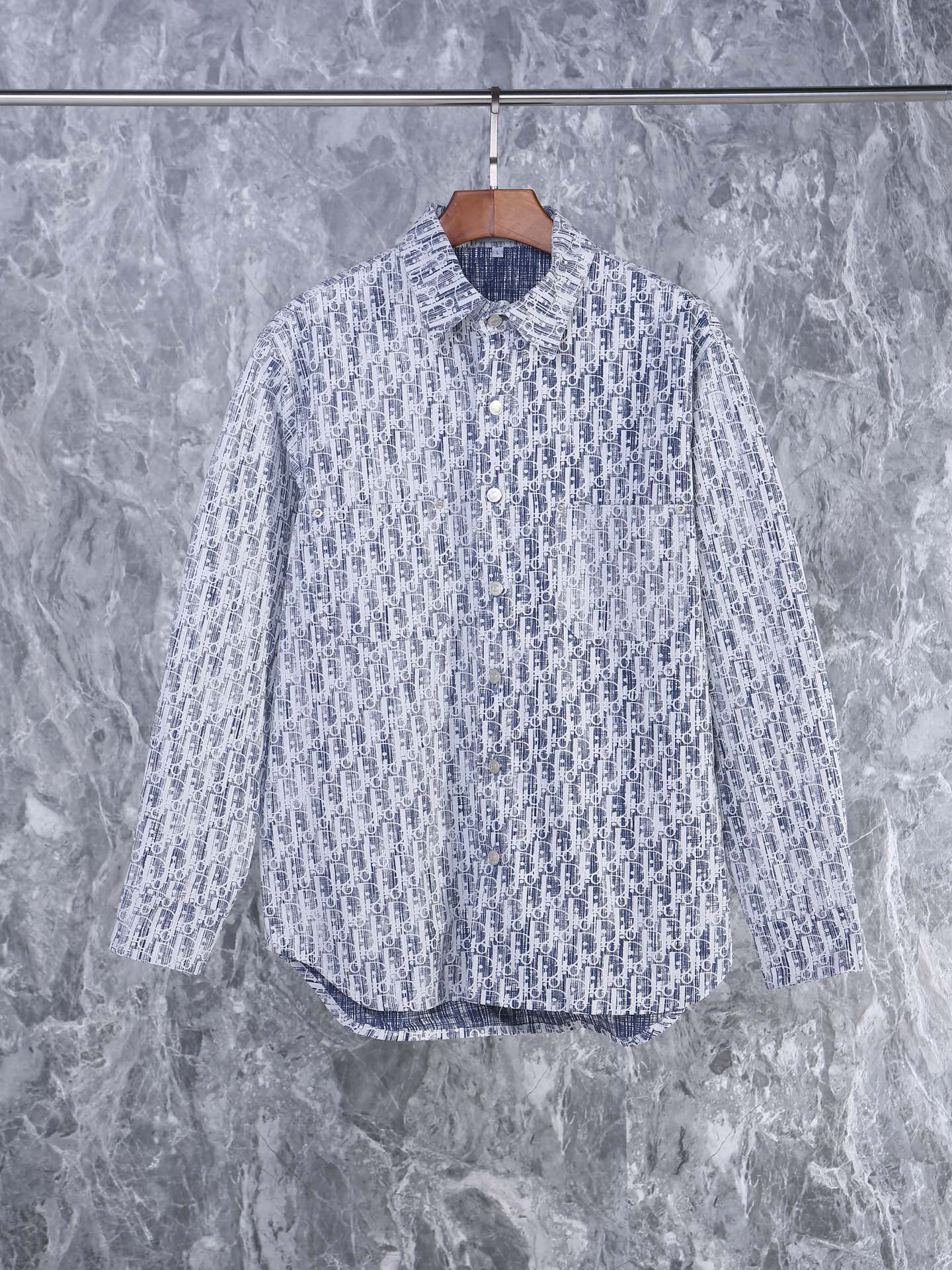 디올(Dior) 오블리크 카스리 코튼 데님 오버셔츠