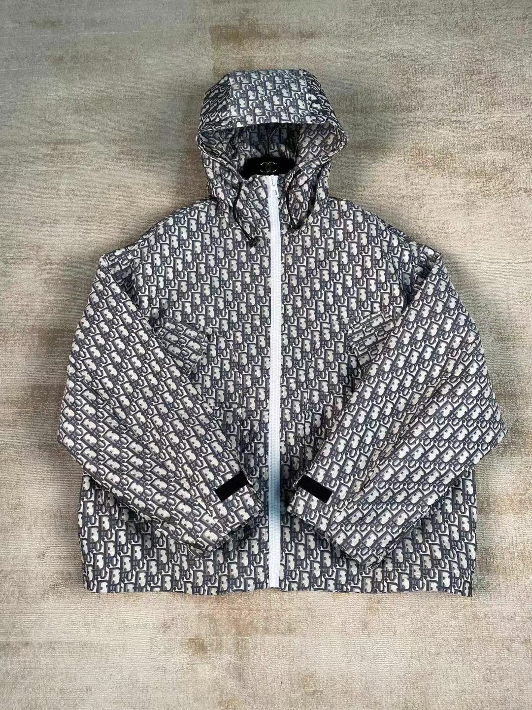 디올(Dior) 오블리크 워싱 테크니컬 후드 블루종