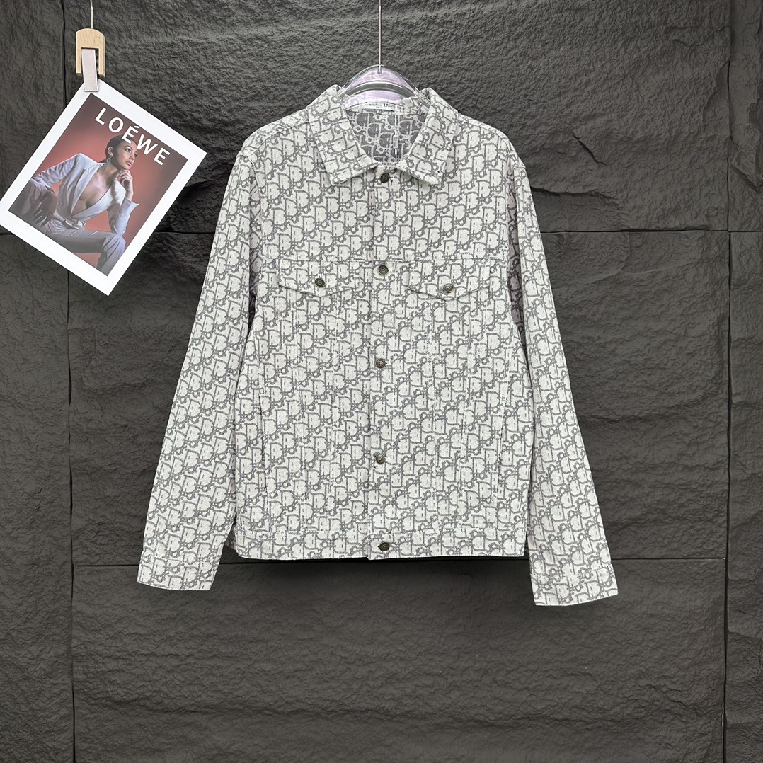 디올(Dior) 오블리크 카스리 코튼 데님 오버셔츠