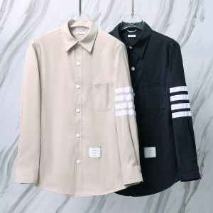 톰브라운(Thom Browne) 시그니처 사선 암밴드 캐주얼 셔츠