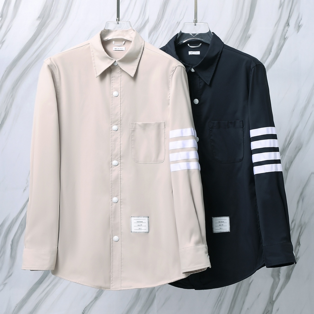 톰브라운(Thom Browne) 시그니처 사선 암밴드 캐주얼 셔츠