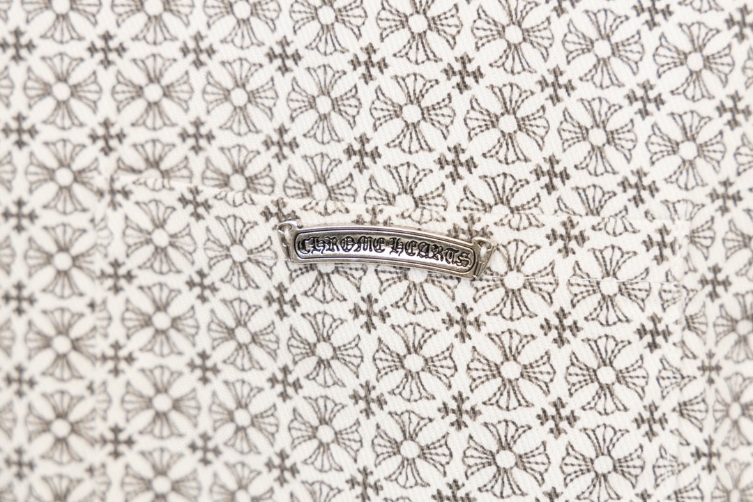 크롬하츠(Chrome Hearts)십자가 자수 올오버 프린팅 데님 셔츠 재킷 - 이미지 9