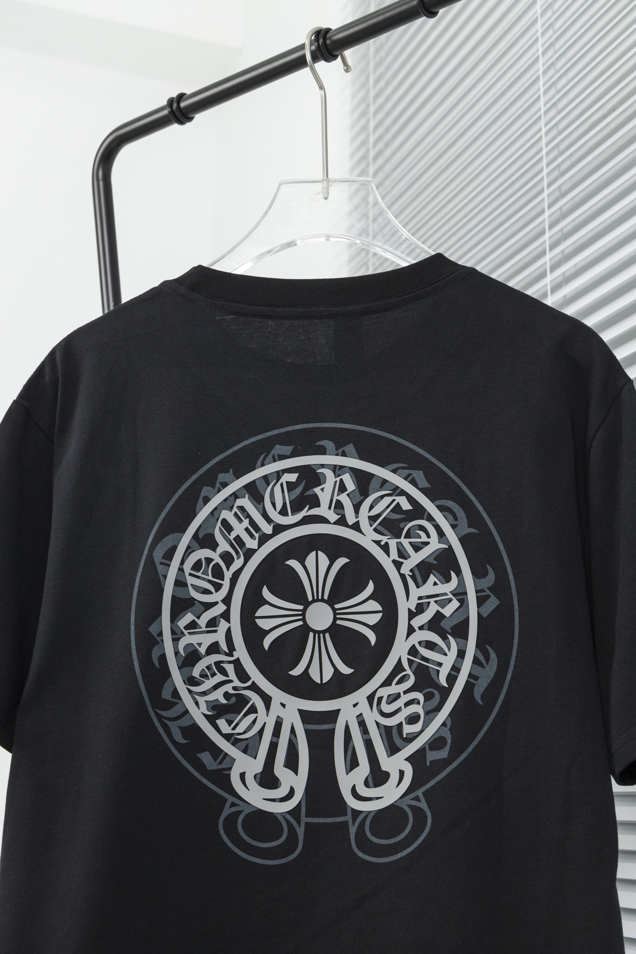 크롬하츠(Chrome Hearts)헤비 백 실리콘 프린팅 반팔 티셔츠 - 이미지 4