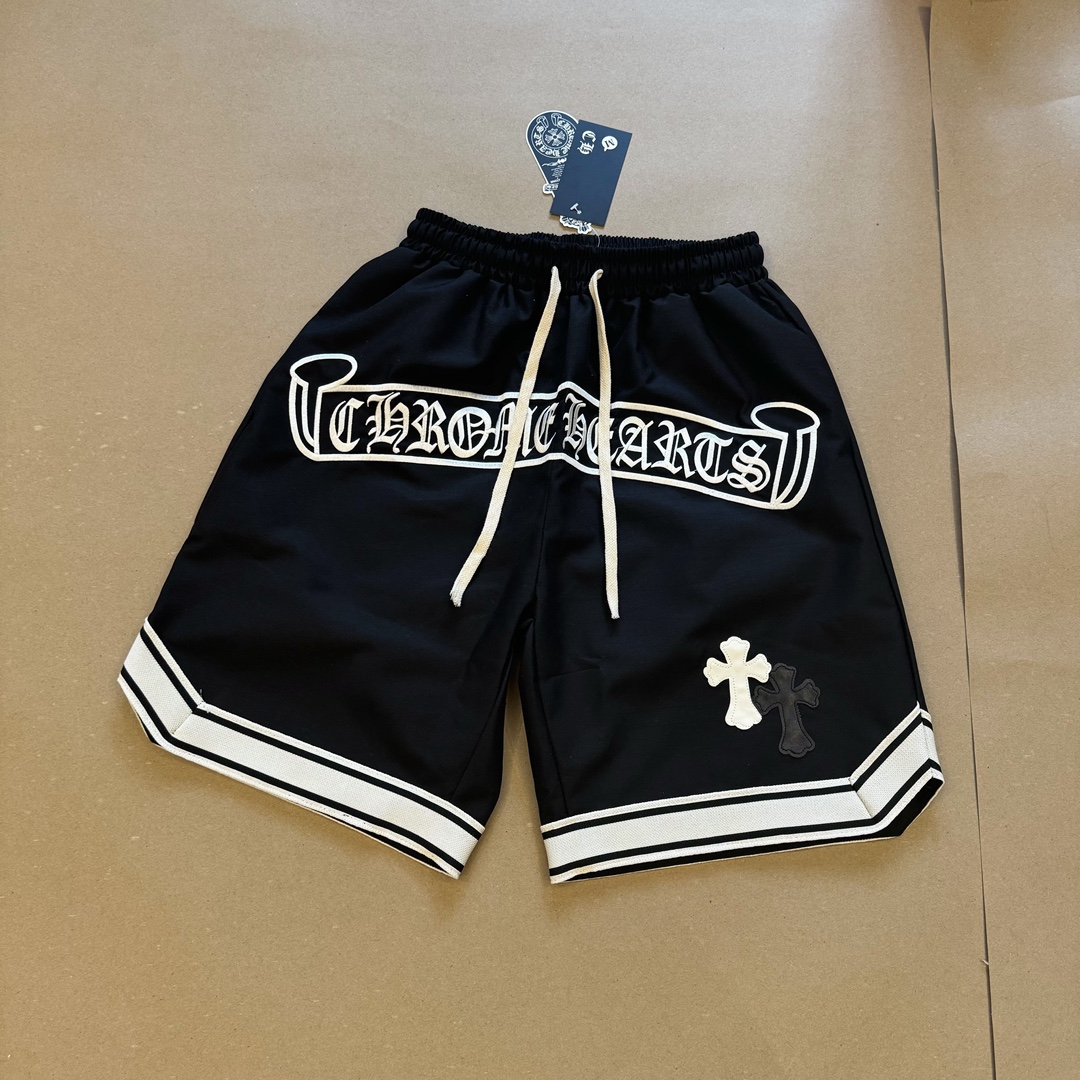 크롬하츠(Chrome Hearts)플로럴 자수 로고 밴딩 쇼츠 - 이미지 5