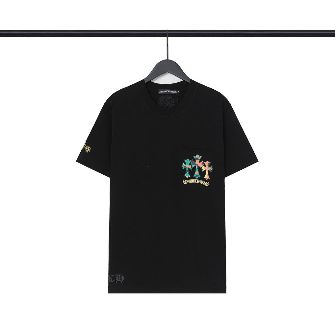 크롬하츠(Chrome Hearts) 카모 플로럴 십자가 반팔 티셔츠 - 이미지 2