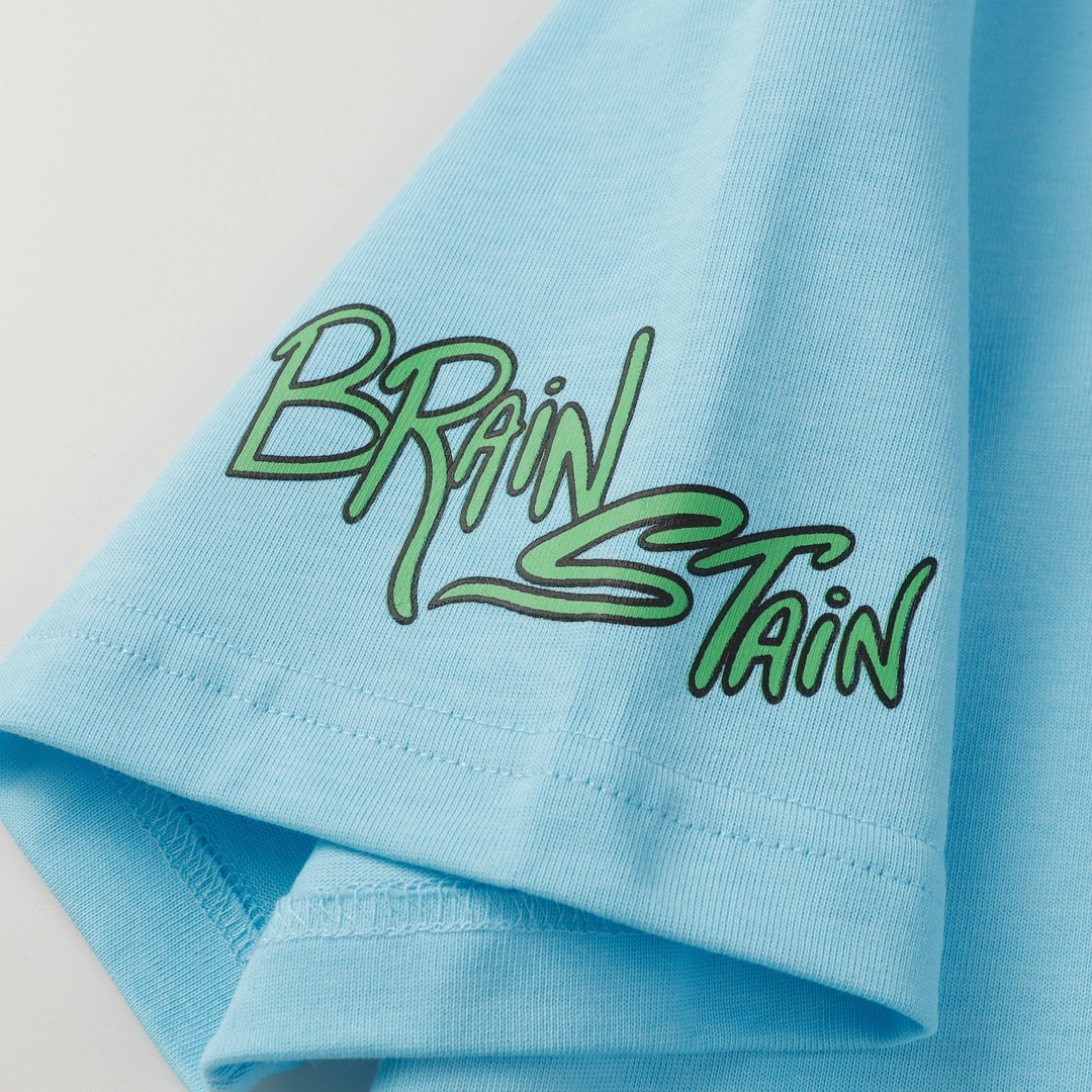 크롬하츠(Chrome Hearts) 블루 매티 플로럴 자수 반팔 티셔츠 - 이미지 7