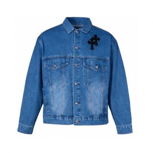 크롬하츠 (Chrome Hearts) 십자가 패치 워싱 데님 자켓