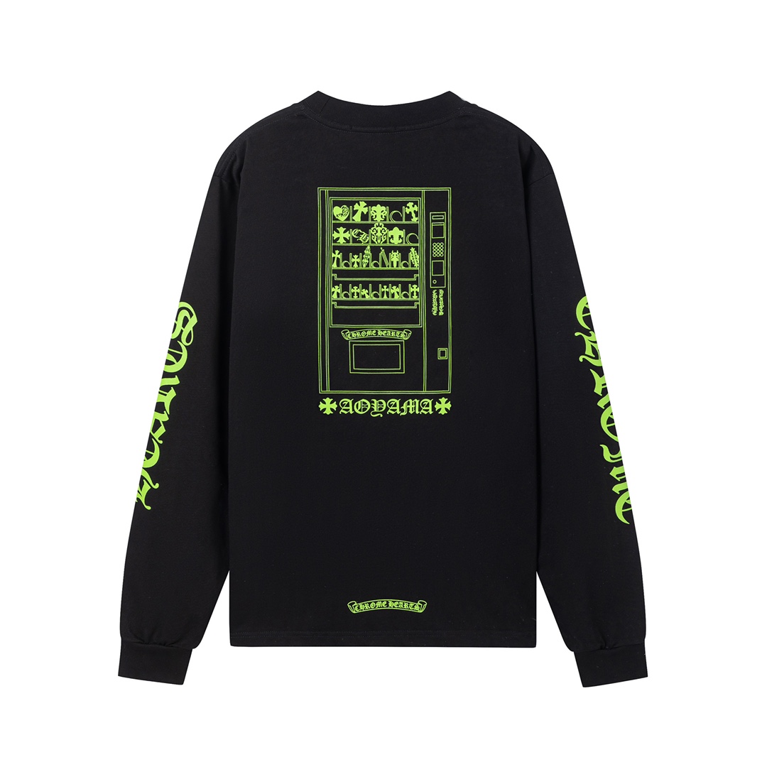 크롬하츠(Chrome Hearts) 플로럴 워싱 프린팅 포켓 긴팔 티셔츠 - 이미지 2