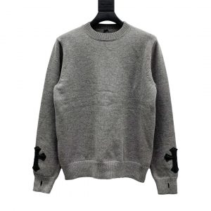 크롬하츠(Chrome Hearts) 백 플로럴 십자가 니트 스웨터