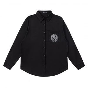 크롬하츠(Chrome Hearts) 실크 블렌드 롱 슬리브 셔츠
