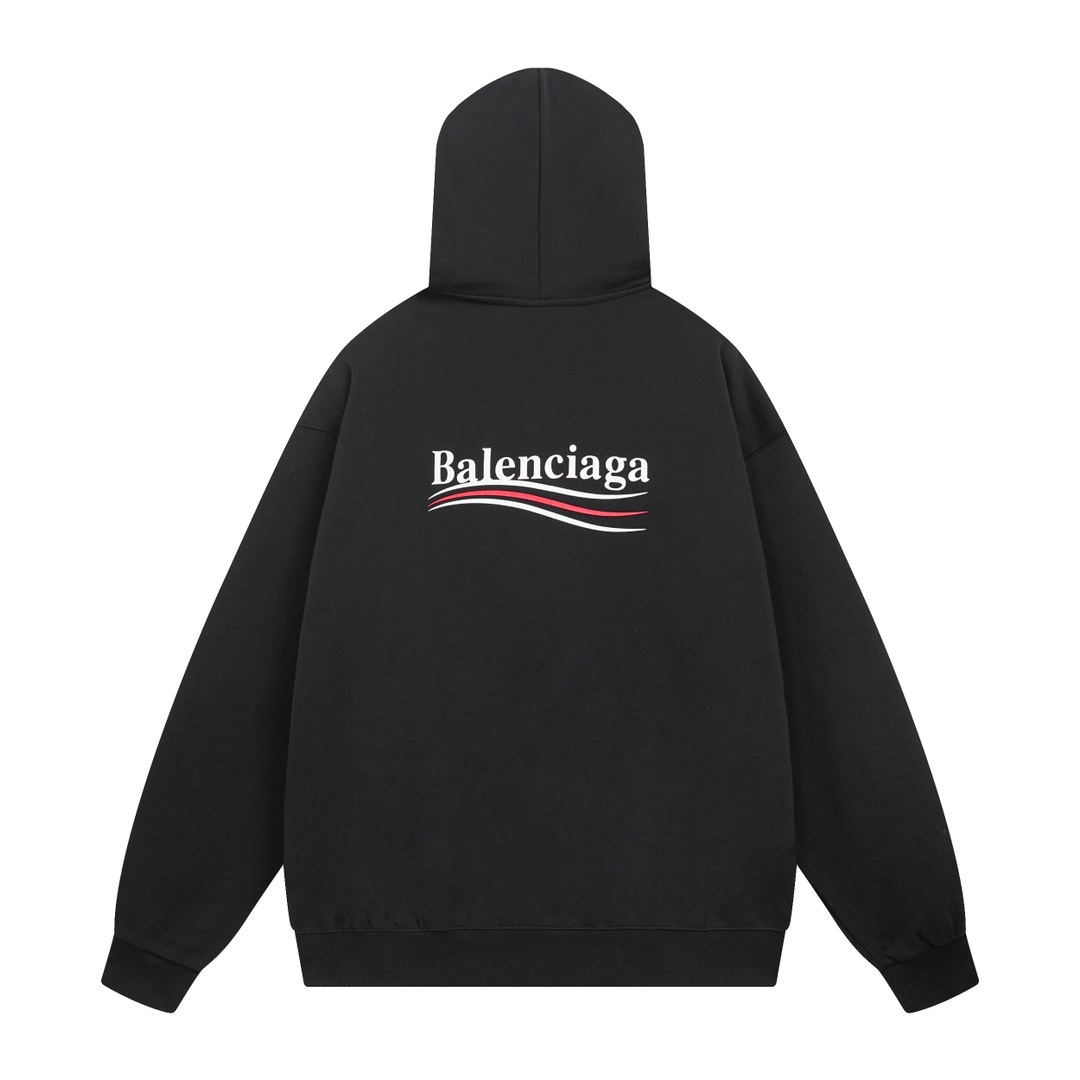 발렌시아가(Balenciaga) Balenciaga Wave Logo Oversized Hoodie - 이미지 2