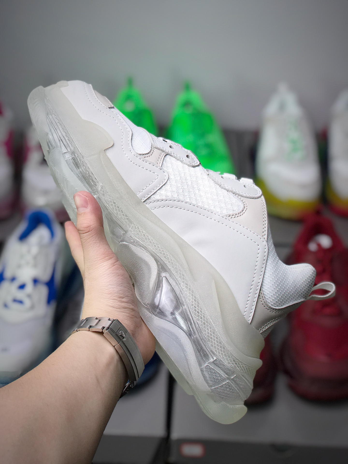 발렌시아가 (Balenciaga) 트리플 S 클리어 솔 스니커즈 - 이미지 2