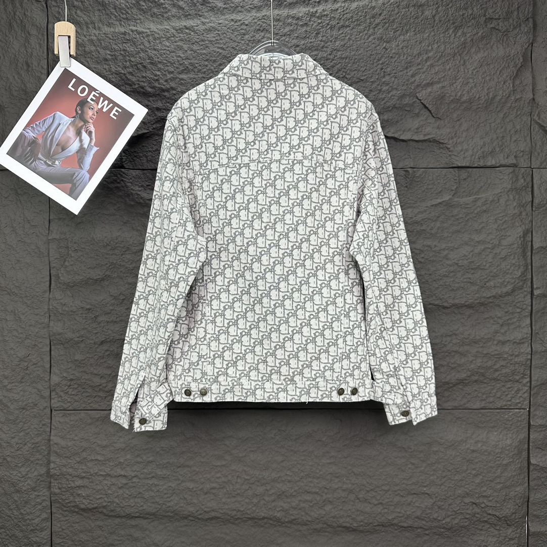 디올(Dior) 오블리크 카스리 코튼 데님 오버셔츠 - 이미지 2