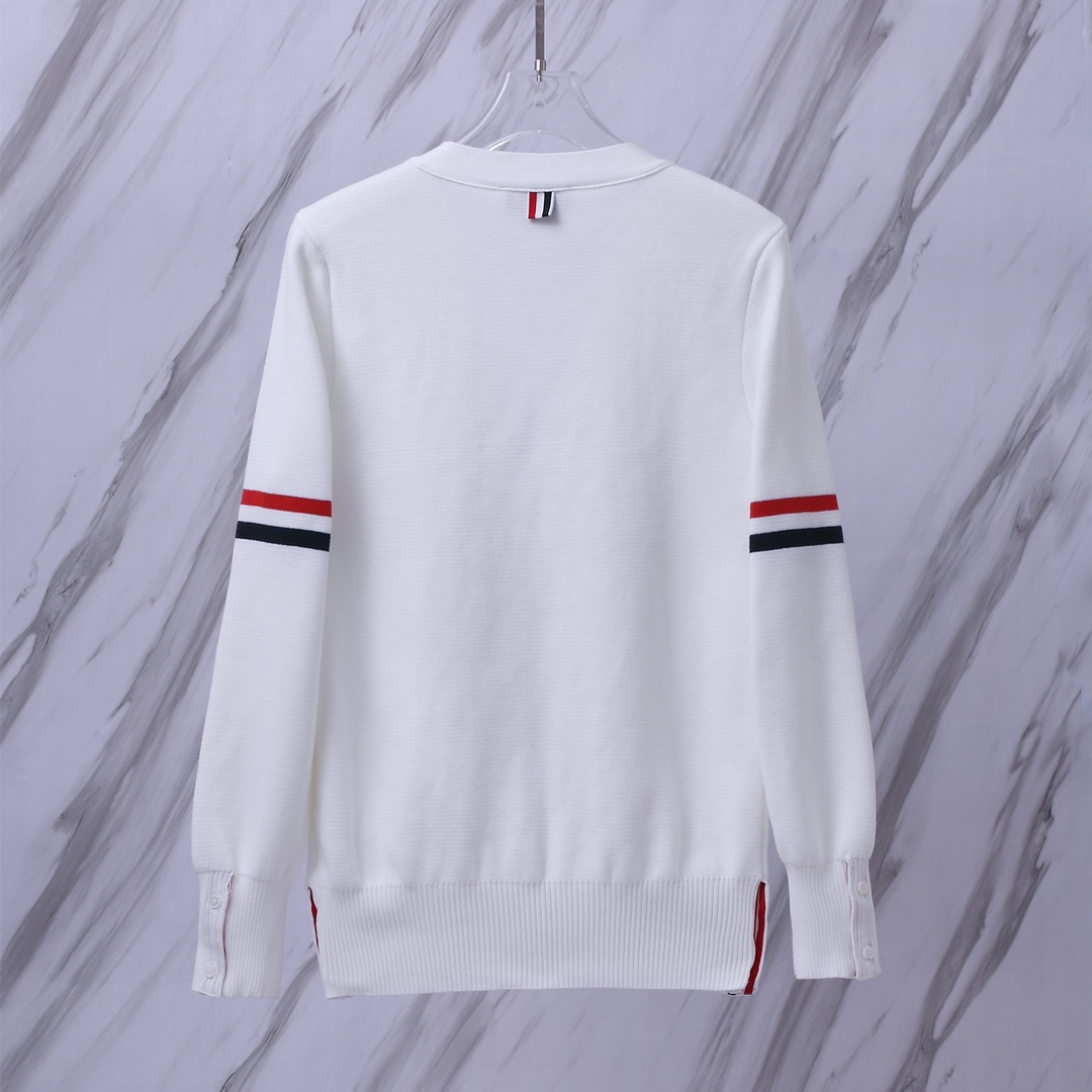 톰브라운(Thom Browne) 클래식 사선 암밴드 가디건 - 이미지 3