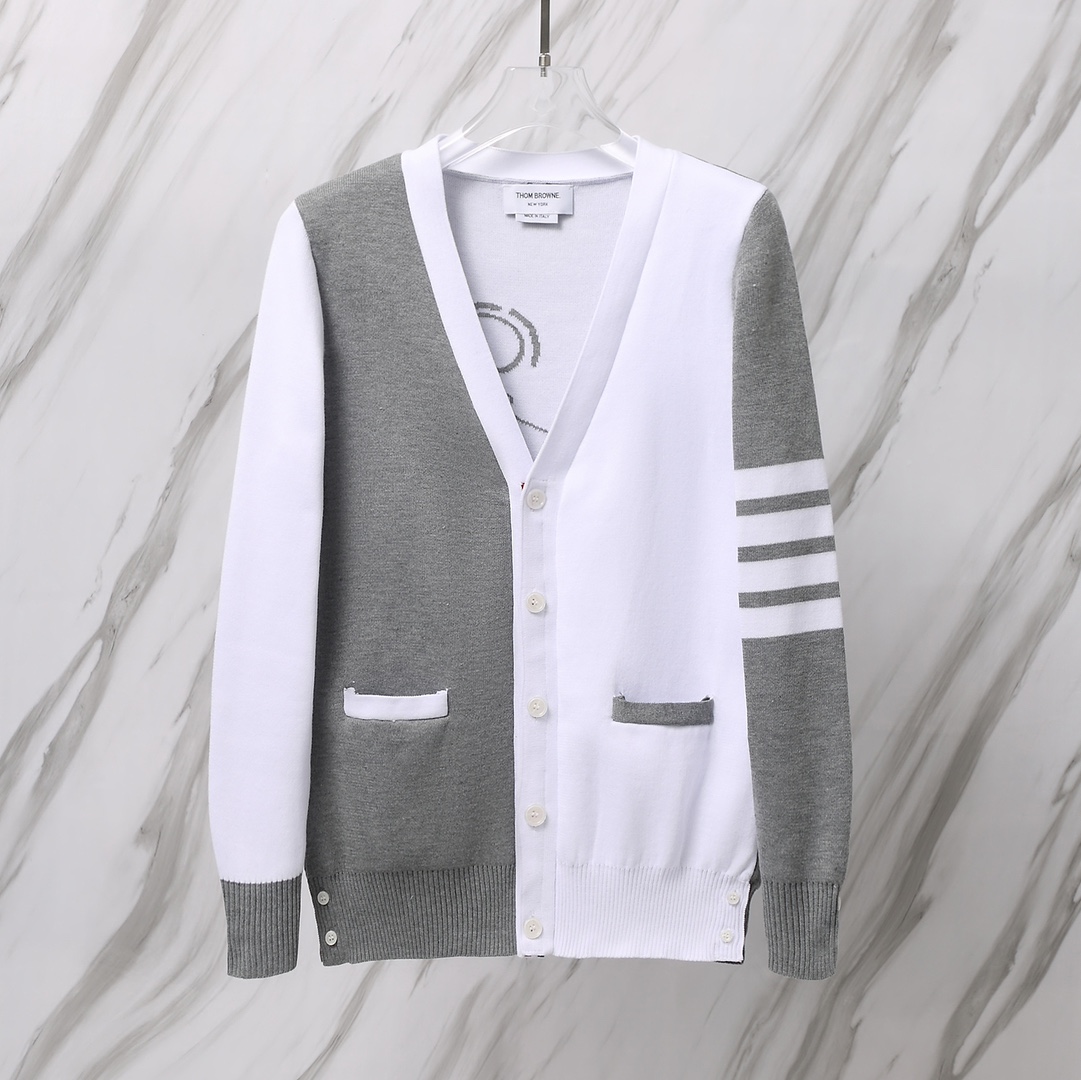 톰브라운(Thom Browne) 헥터 & 스틱맨 그래픽 펀메드 가디건