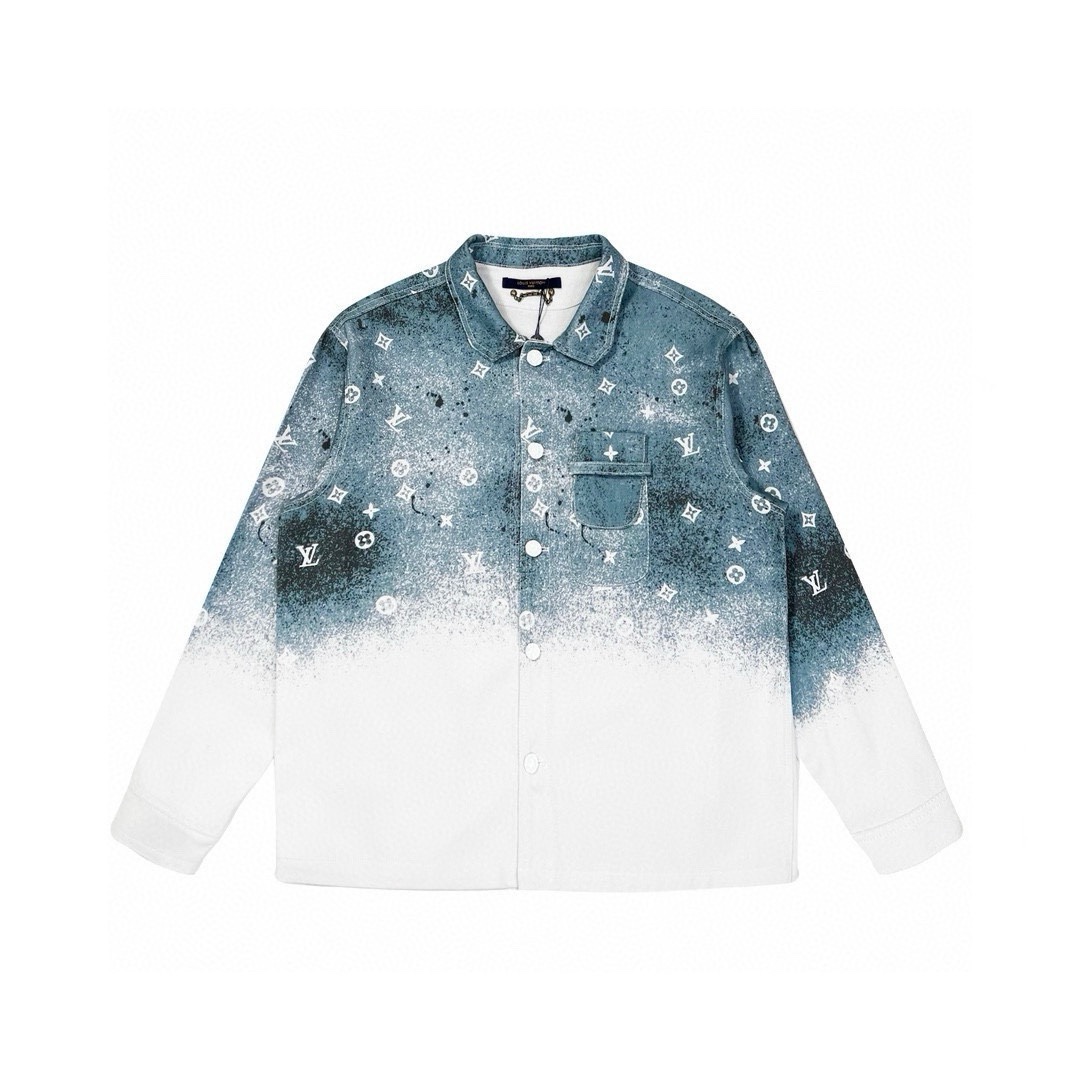 루이비통(Louis Vuitton) 그라데이션 모노그램 데님 자켓 - 이미지 3