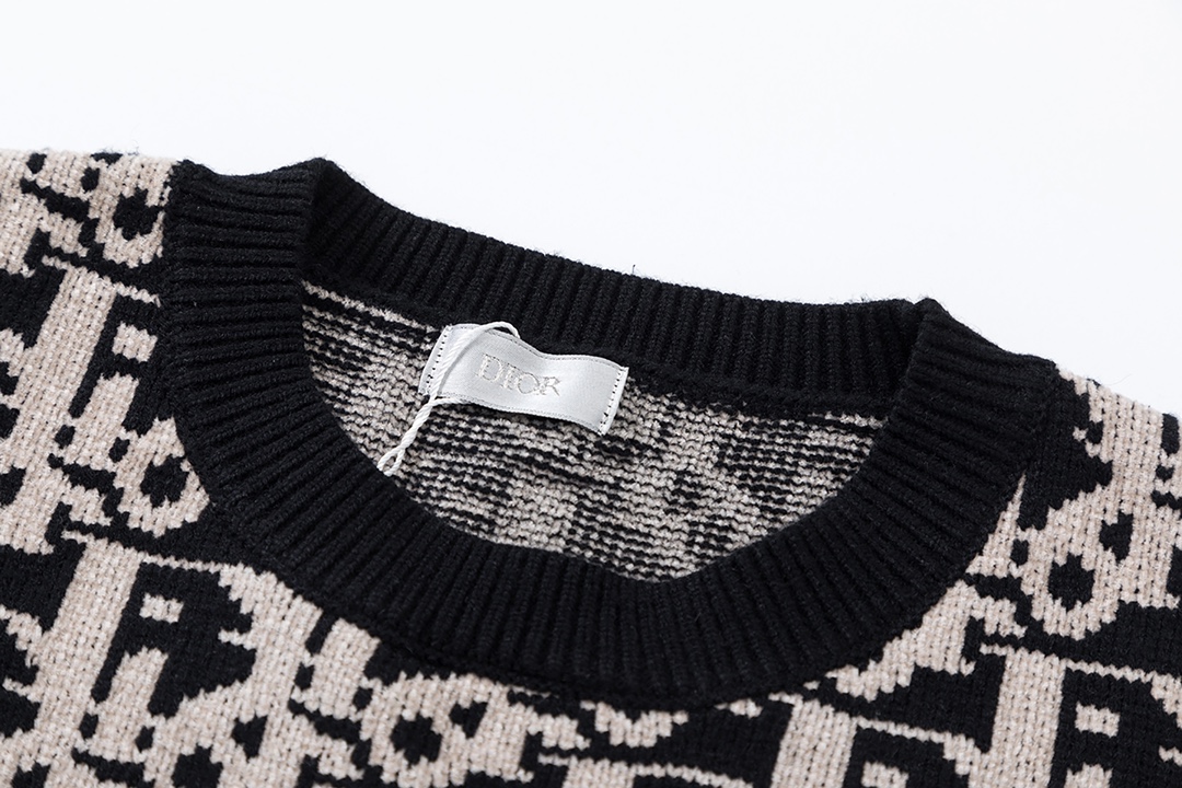 디올(Dior) 오블리크 자카드 니트 스웨터 - 이미지 3