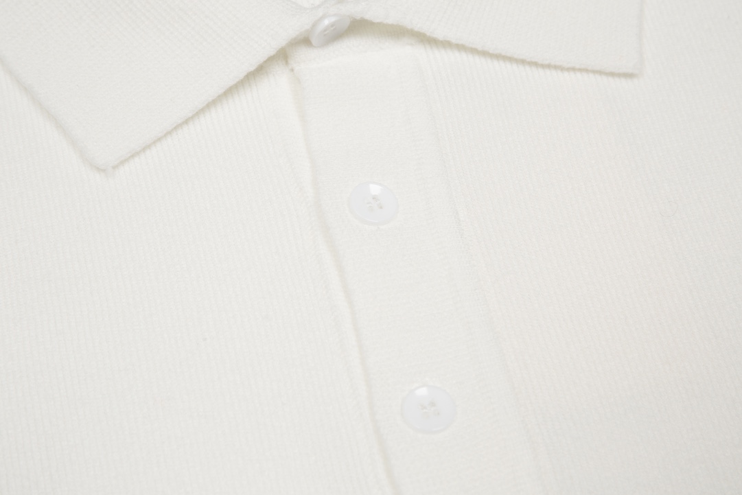 톰브라운(Thom Browne) 사선 암밴드 피케 폴로 셔츠 화이트 - 이미지 4