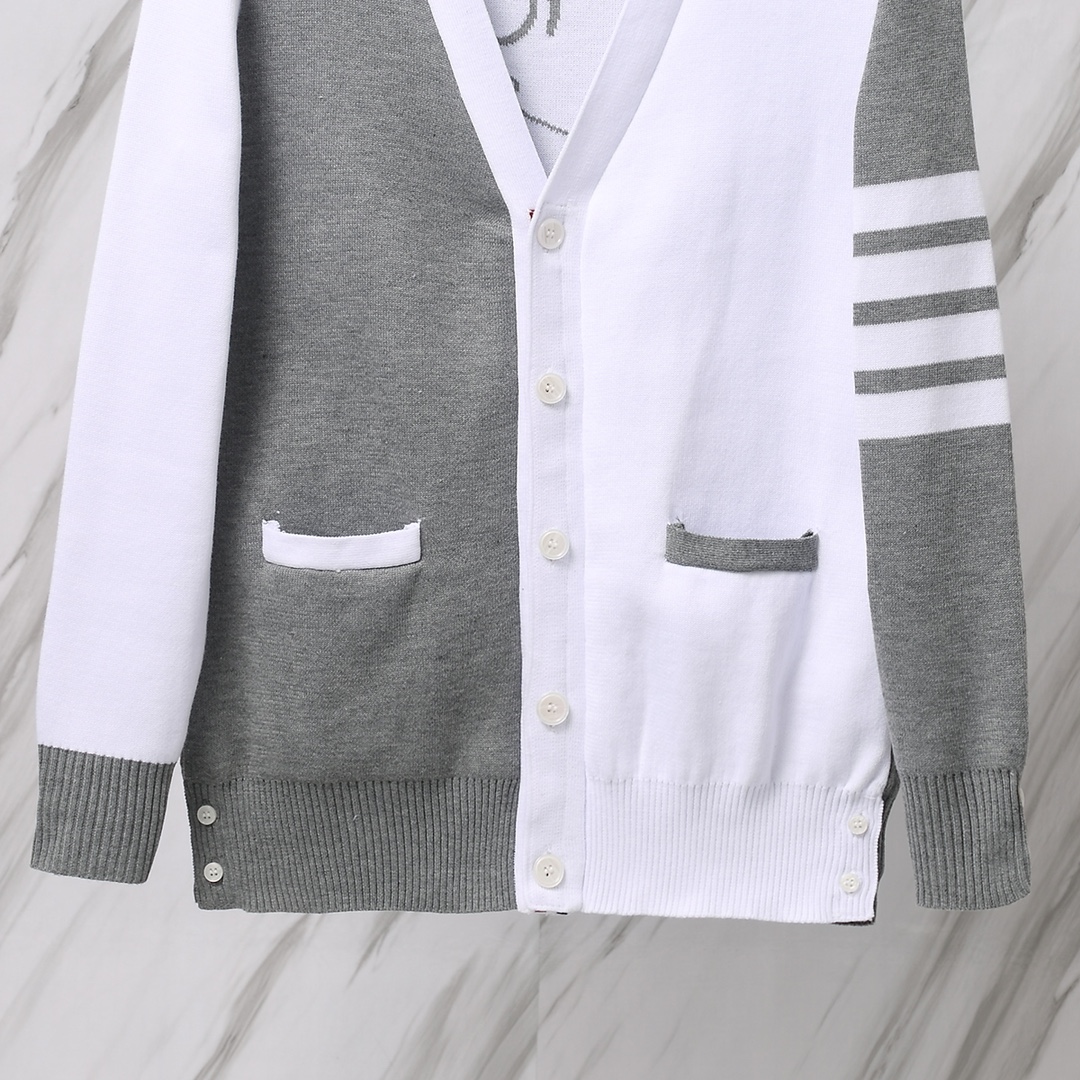 톰브라운(Thom Browne) 헥터 & 스틱맨 그래픽 펀메드 가디건 - 이미지 3