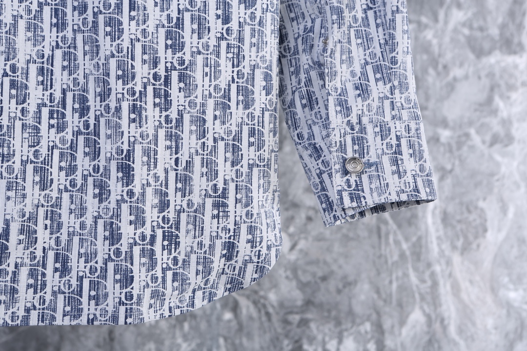 디올(Dior) 오블리크 카스리 코튼 데님 오버셔츠 - 이미지 4