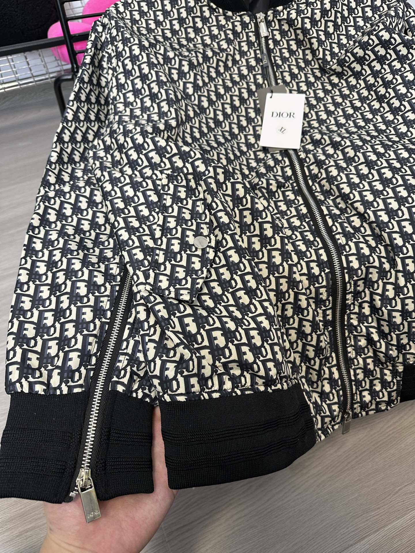 디올(Dior) 오블리크 카스리 코튼 데님 블루종 - 이미지 4