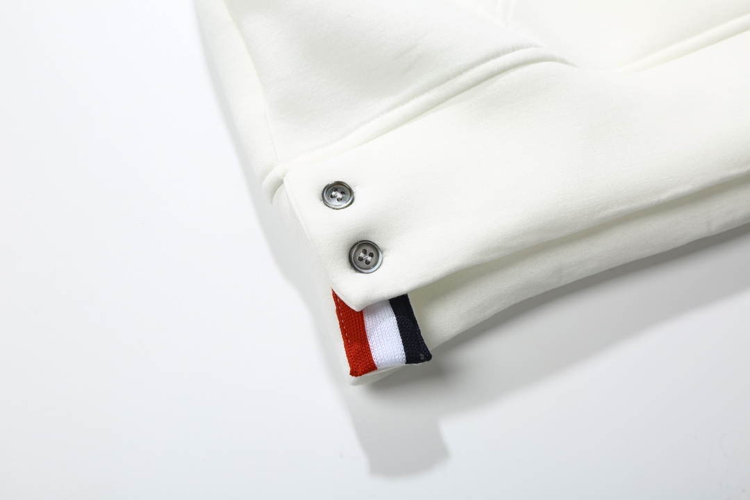 톰브라운(Thom Browne) 암밴드 배색 라그랑 후드 티셔츠 - 이미지 5