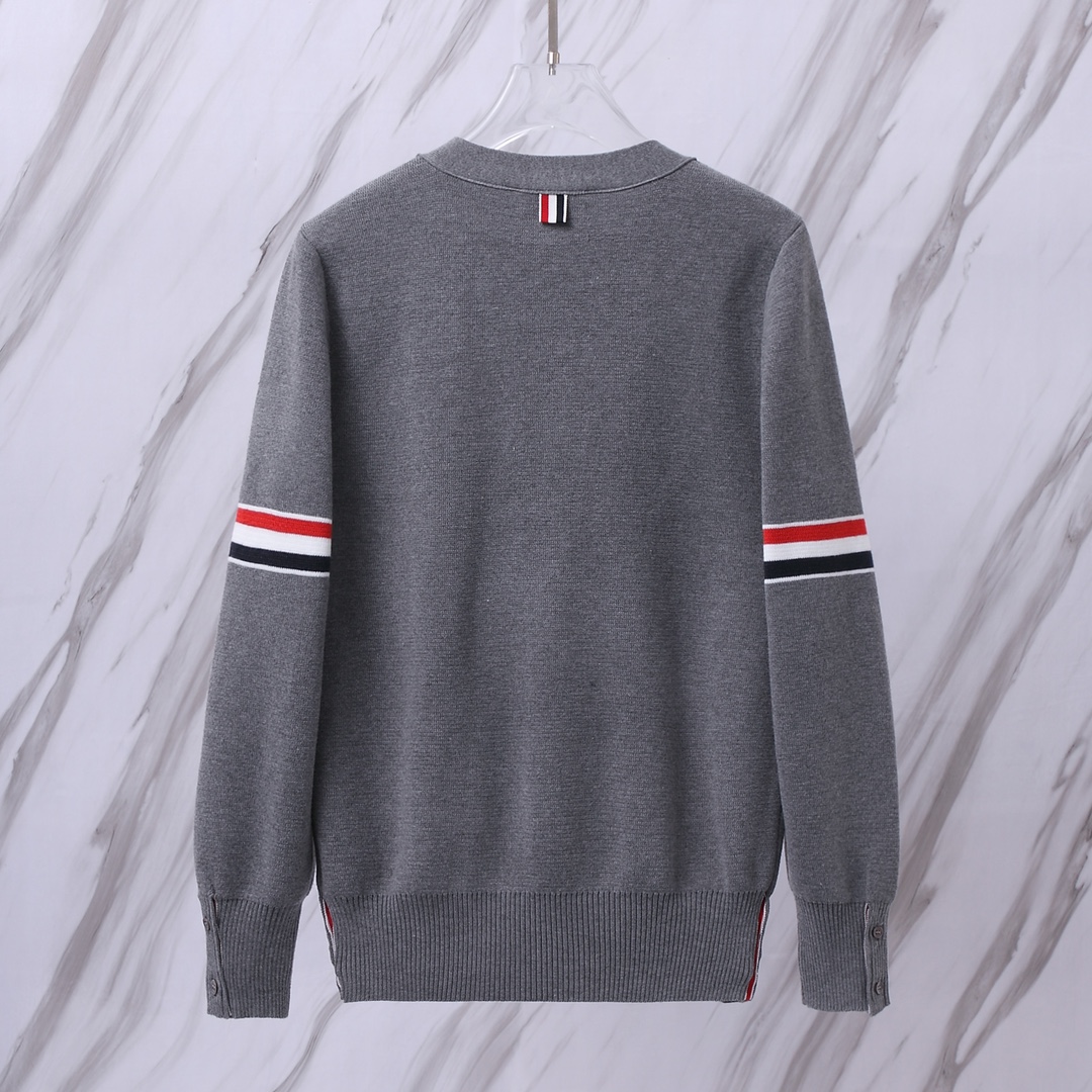 톰브라운(Thom Browne) 클래식 사선 암밴드 가디건 - 이미지 5