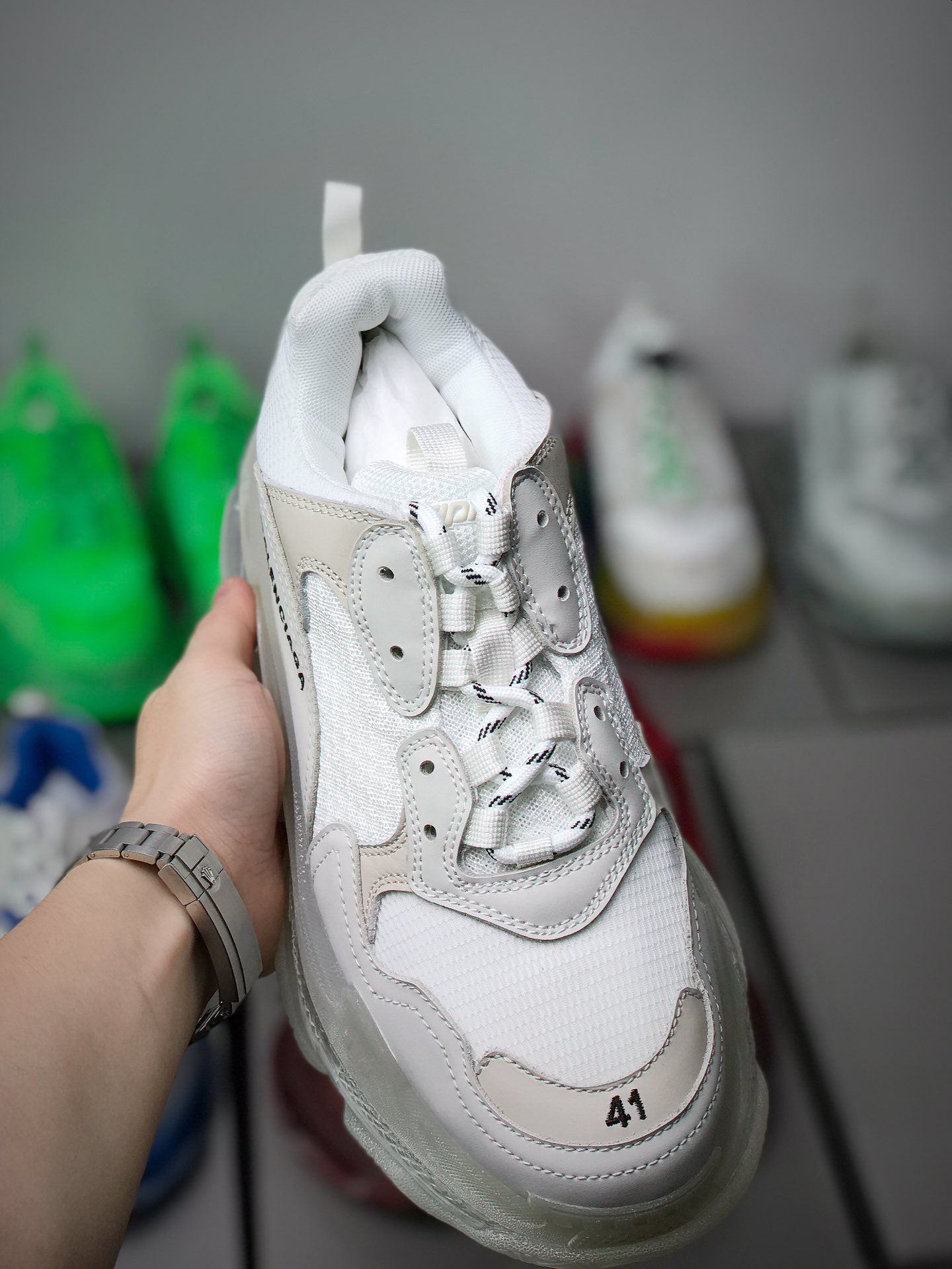 발렌시아가 (Balenciaga) 트리플 S 클리어 솔 스니커즈 - 이미지 5