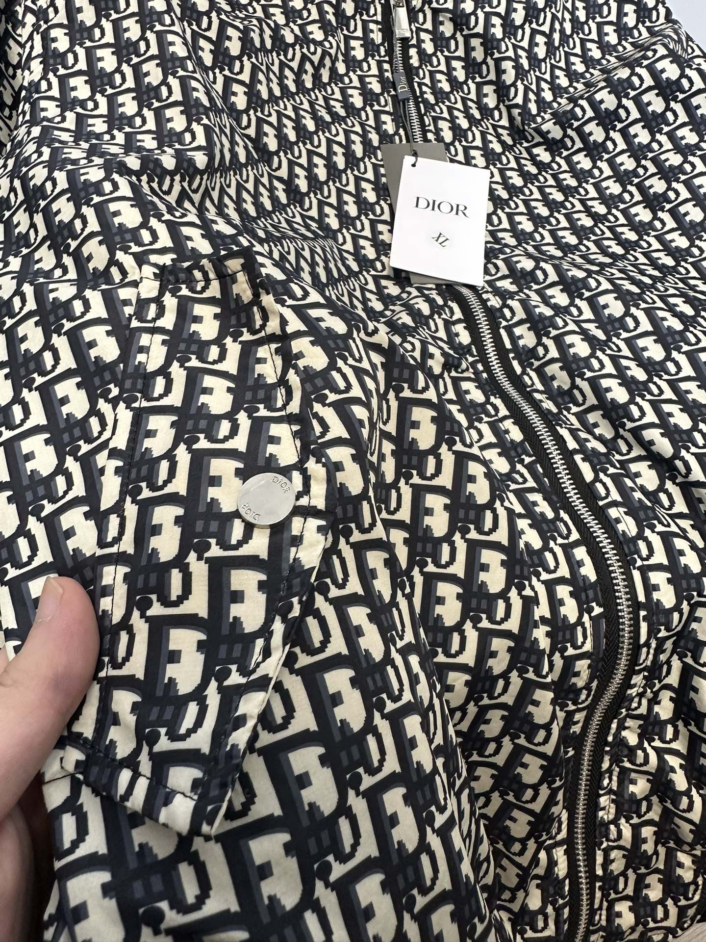 디올(Dior) 오블리크 카스리 코튼 데님 블루종 - 이미지 5