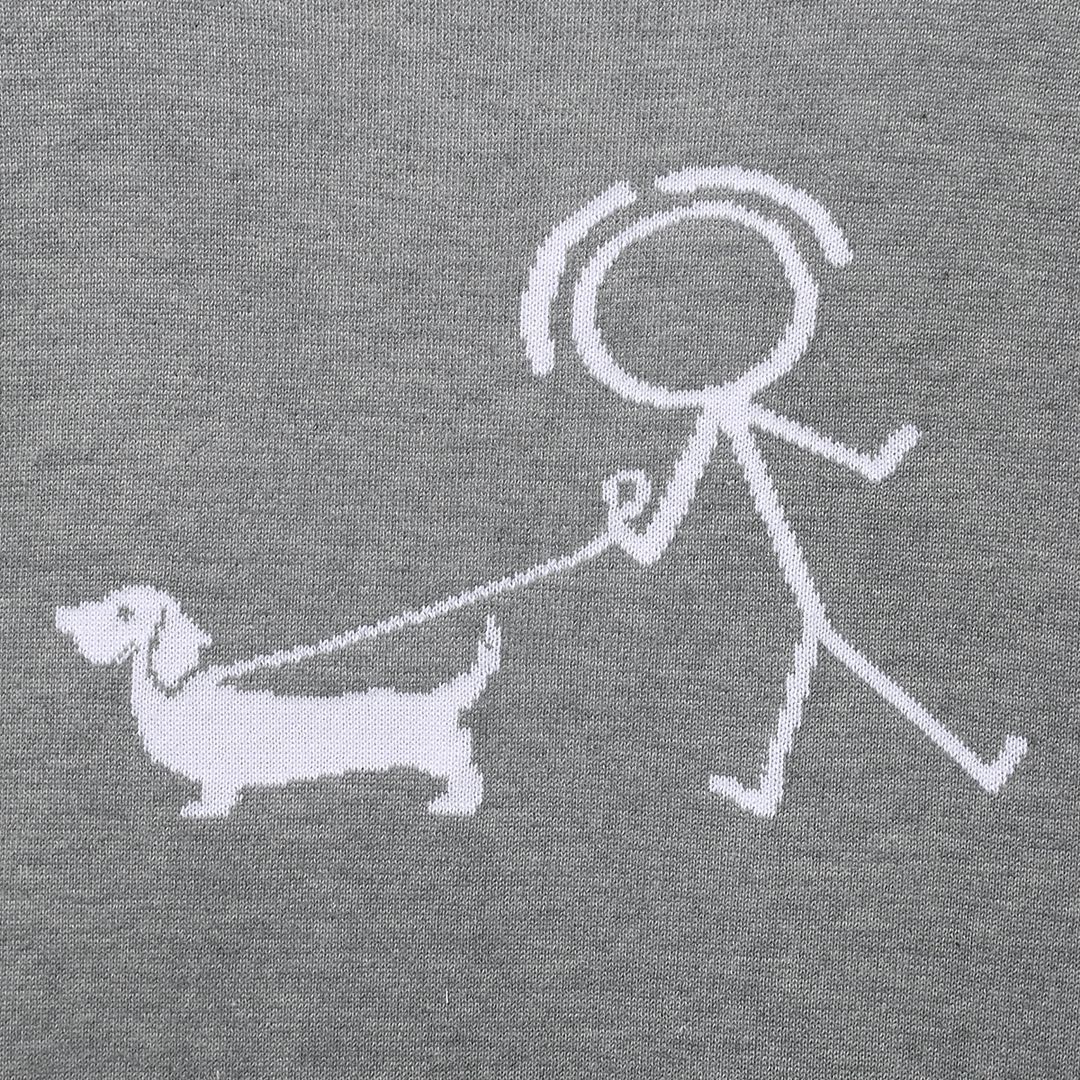 톰브라운(Thom Browne) 헥터 & 스틱맨 그래픽 펀메드 가디건 - 이미지 6