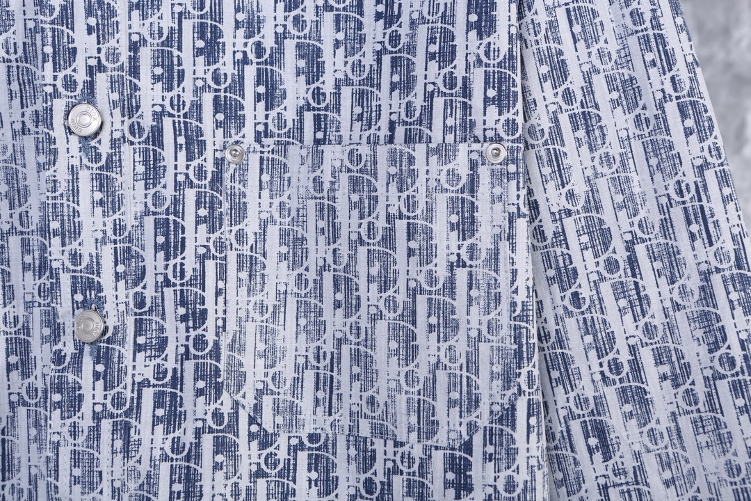 디올(Dior) 오블리크 카스리 코튼 데님 오버셔츠 - 이미지 7