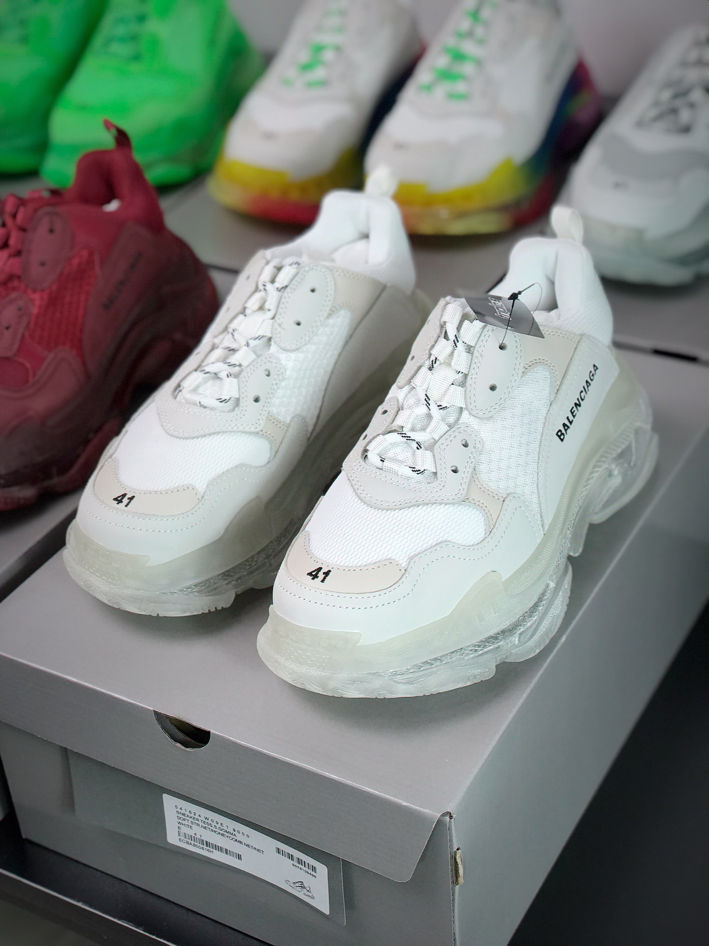 발렌시아가 (Balenciaga) 트리플 S 클리어 솔 스니커즈 - 이미지 9