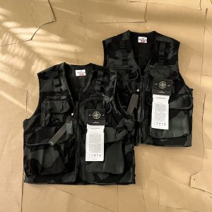 스톤아일랜드 x 슈프림(STONE ISLAND x SUPREME) 콜라보레이션 카모 카고 베스트