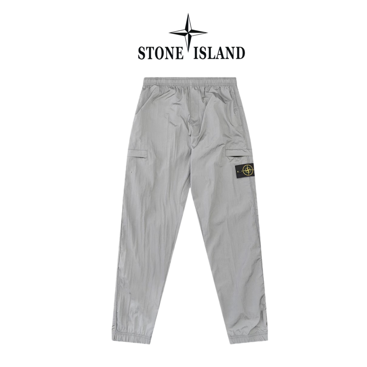 스톤아일랜드(STONE ISLAND) 메탈릭 나일론 컴퍼스 와펜 조거 팬츠