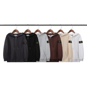 스톤아일랜드(STONE ISLAND) 클래식 와펜 후드 집업 자켓
