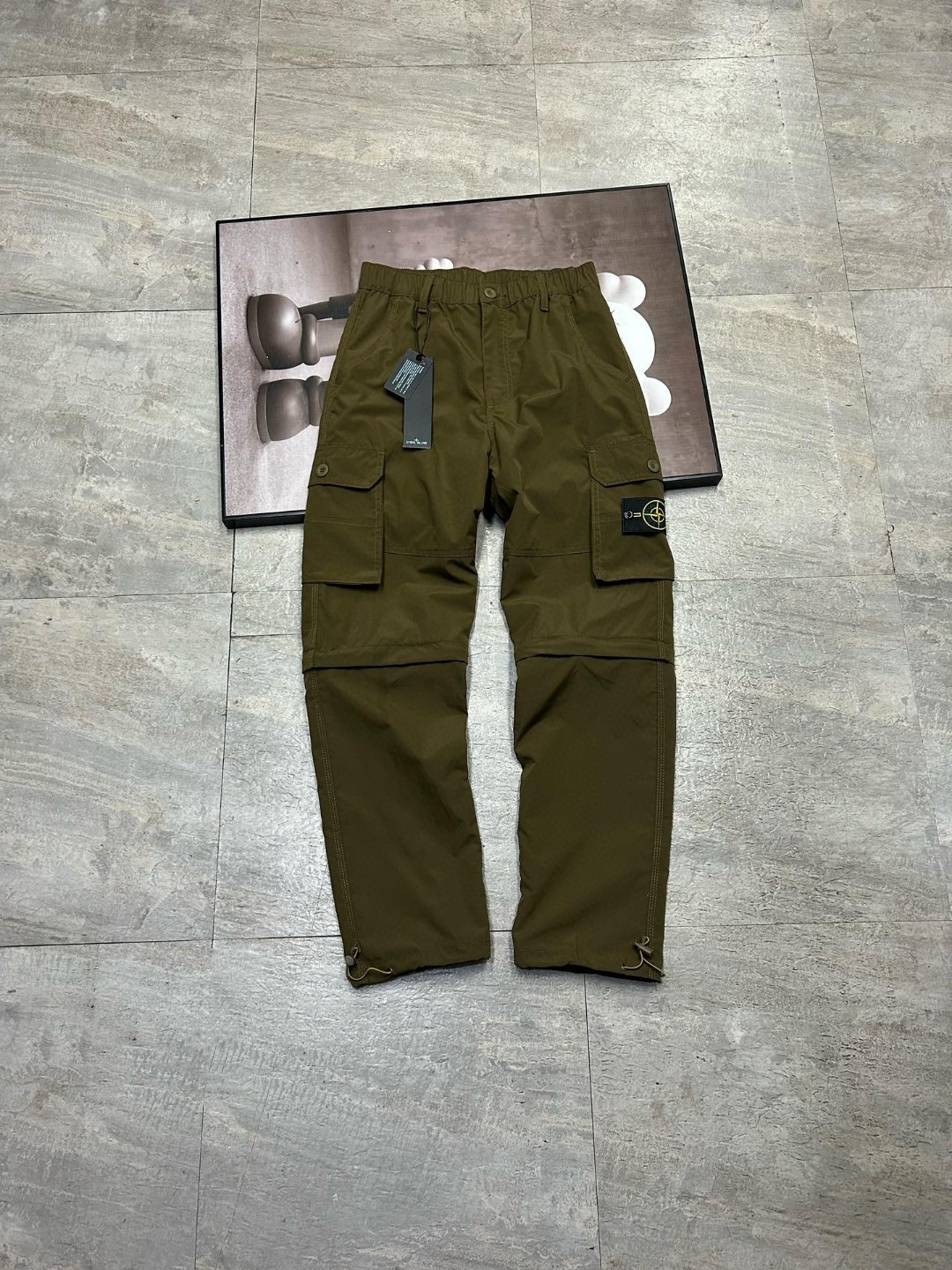 스톤아일랜드(STONE ISLAND) 가먼트 다이드 카고 팬츠 - 이미지 2