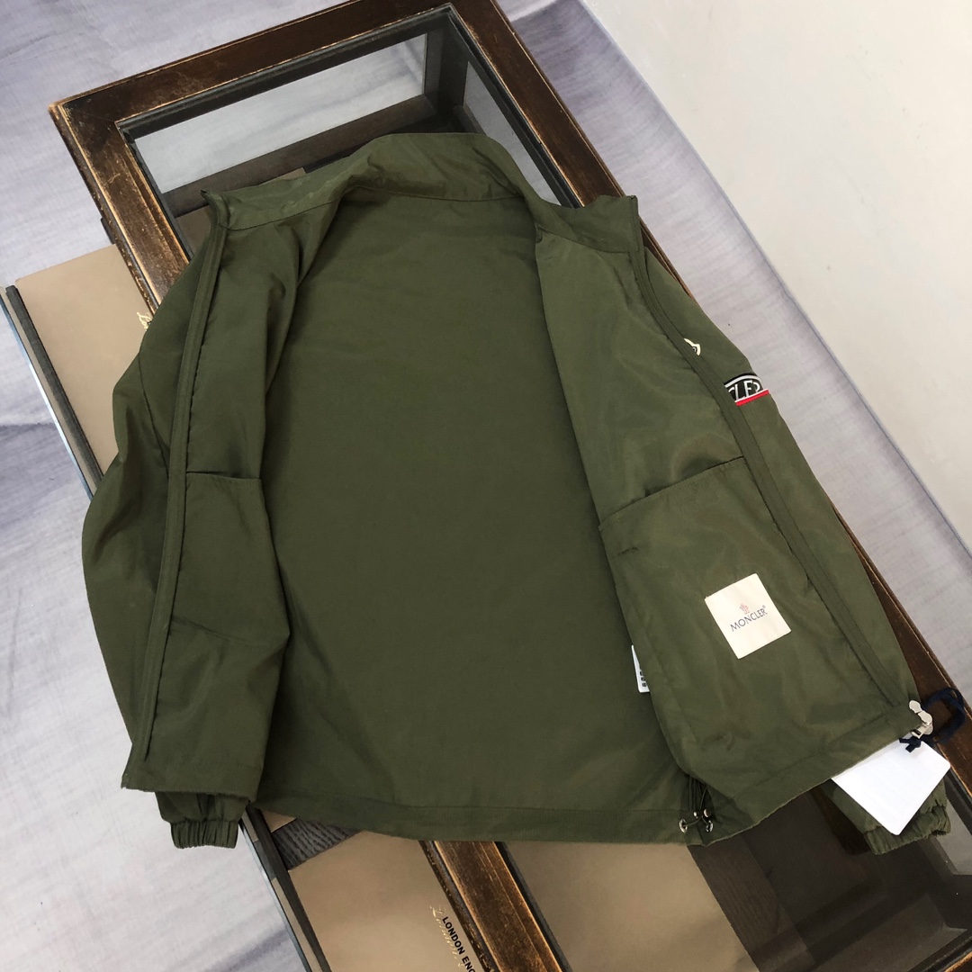 몽클레르 트리콜로 위빙 로고 패치 캐주얼 자켓 - 이미지 23