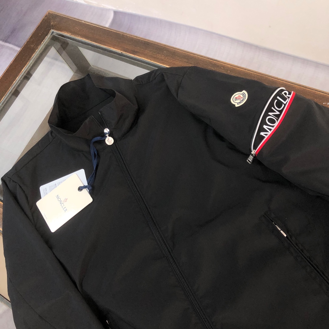 몽클레르 트리콜로 위빙 로고 패치 캐주얼 자켓 - 이미지 27